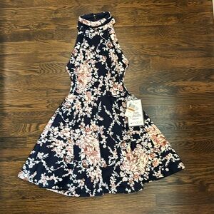 New B.Darlin Flowered Halter Dress